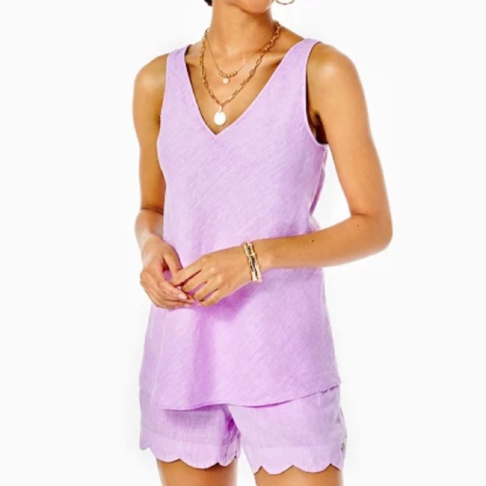 Florin Sleeveless Linen Top